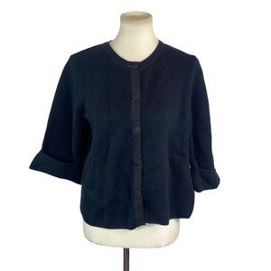 Woman’s Evie. cropped 3/4 sleeve cardigan size L